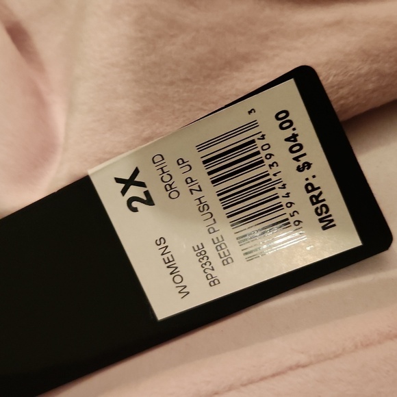 NWT! BEBE plush zip up - Picture 6 of 7